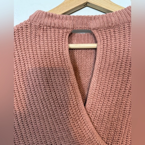 MANGO Basics Women’s Rust Pink Open Back Knit Sweater - Size XS/S - Picture 6 of 7